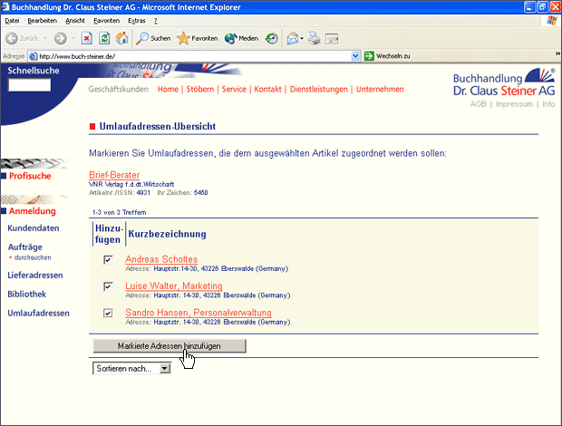 Screenshot von Liber.