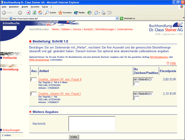 Screenshot von Liber.