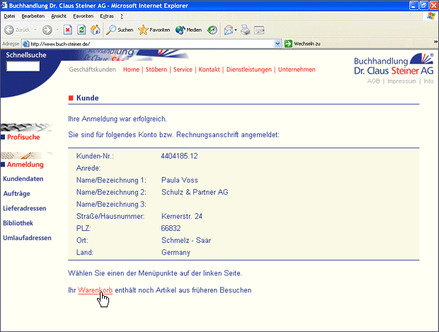Screenshot von Liber.