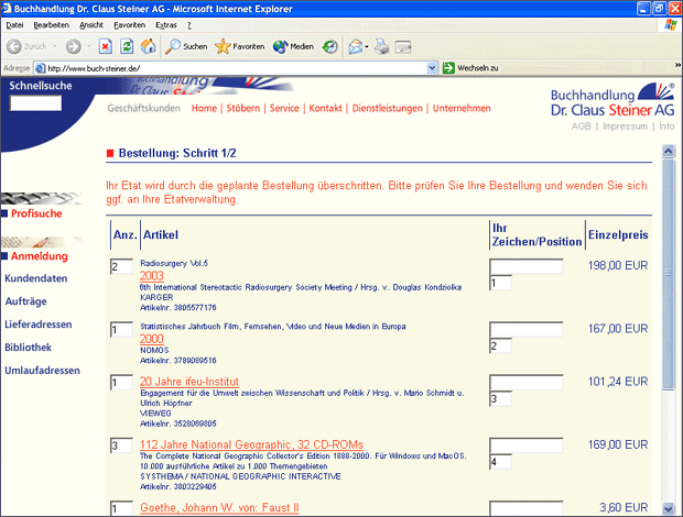 Screenshot von Liber.