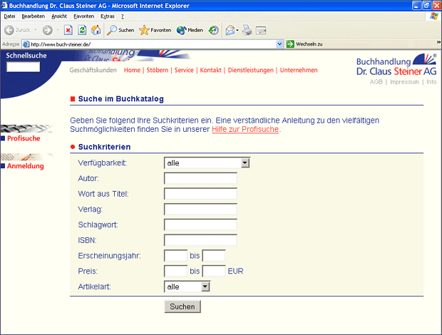 Screenshot von Liber, Beschreibung siehe unten.